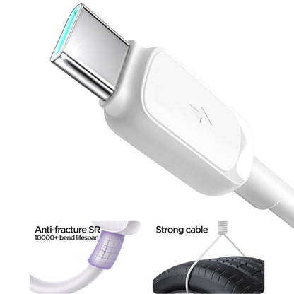 JOYROOM S-AC027A14 Multi-Color Series 3A USB to USB-C / Type-C Fast Charging Data Cable, Length:1.2m(White) -  by JOYROOM | Online Shopping UK | buy2fix