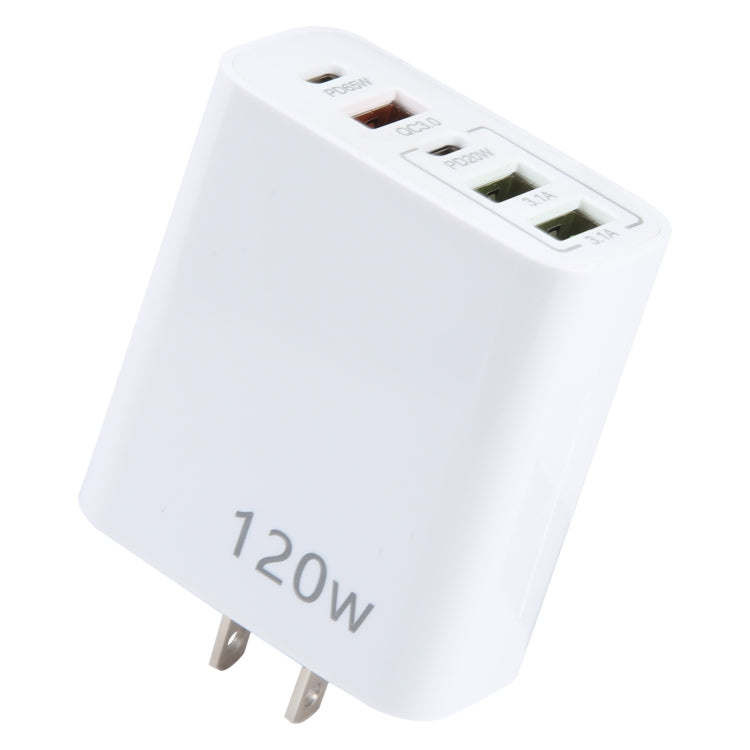 120W Dual PD Type-C + 3 x USB Multi Port Charger, US Plug - USB Charger by buy2fix | Online Shopping UK | buy2fix