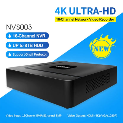 SriHome NVS003 4K Ultra HD 16 Channel Network Video Recorder, EU Plug - Digital Video Recorder by SriHome | Online Shopping UK | buy2fix