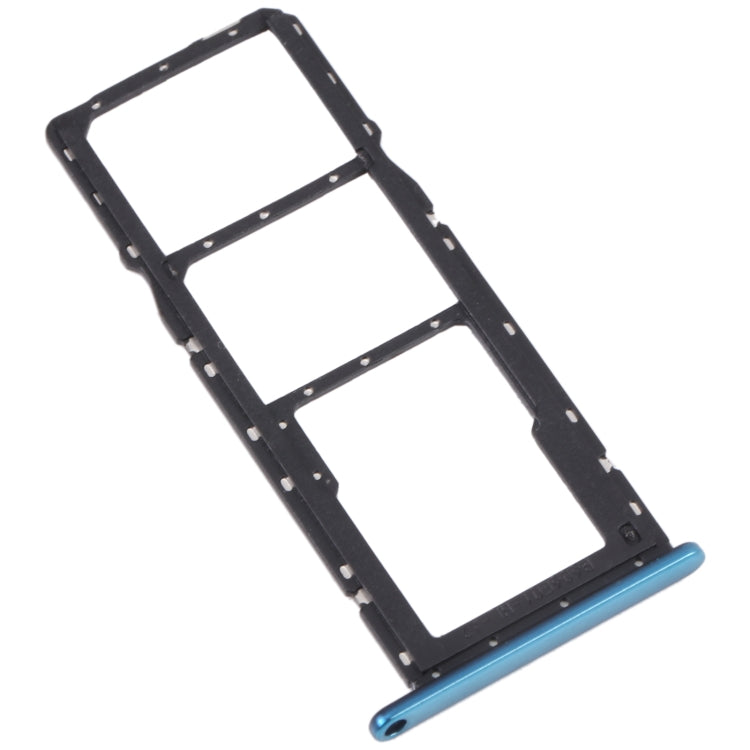 For ZTE Blade V40 Vita SIM Card Tray + SIM Card Tray + Micro SD Card Tray (Blue) - For ZTE by buy2fix | Online Shopping UK | buy2fix