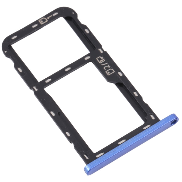 For ZTE Blade A52 SIM Card Tray + SIM Card Tray / Micro SD Card Tray (Blue) - For ZTE by buy2fix | Online Shopping UK | buy2fix