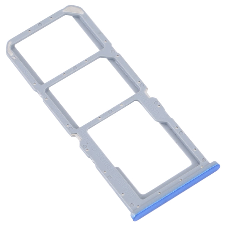 For OPPO A55 5G / A53S 5G SIM Card Tray + SIM Card Tray + Micro SD Card Tray (Blue) - Card Socket by buy2fix | Online Shopping UK | buy2fix