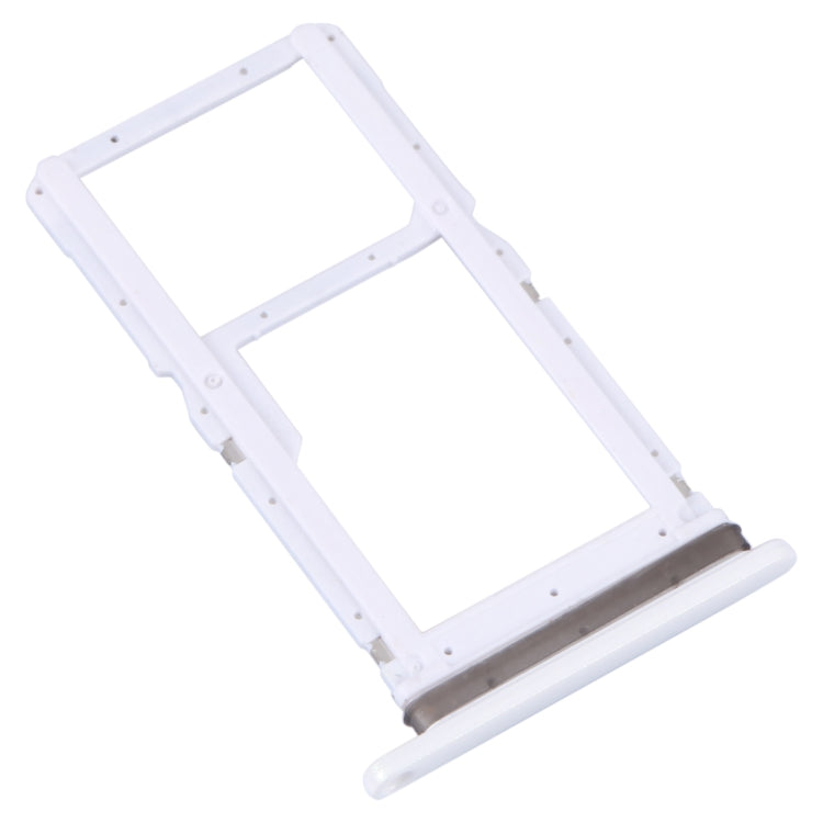 For Motorola Moto One Fusion Plus Original SIM Card Tray + Micro SD Card Tray (White) - Repair & Spare Parts by buy2fix | Online Shopping UK | buy2fix