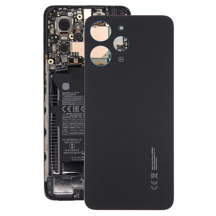 For Xiaomi Redmi 12 4G Original Battery Back Cover(Black) - Back Cover by buy2fix | Online Shopping UK | buy2fix