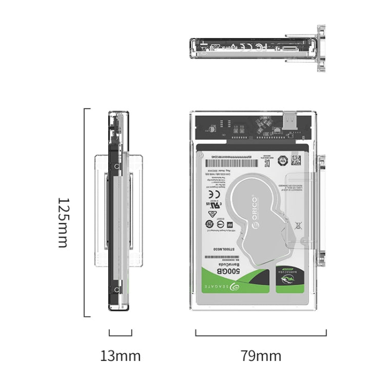 Transparent Series 2.5 inch 10Gbps Hard Drive Enclosure with Stand -  by ORICO | Online Shopping UK | buy2fix