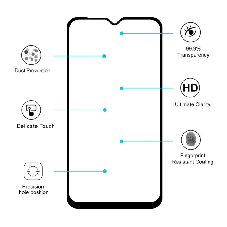 ENKAY Hat-prince Full Glue 0.26mm 9H 2.5D Tempered Glass Film for Samsung Galaxy A10 - Galaxy Tempered Glass by ENKAY | Online Shopping UK | buy2fix