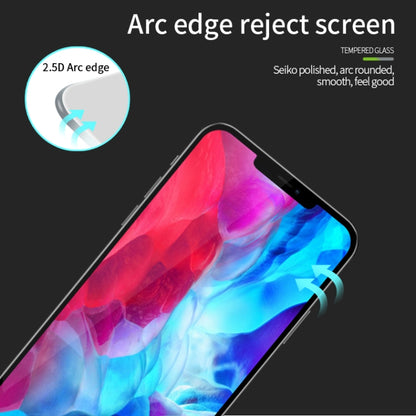 For iPhone 12 / 12 Pro PINWUYO 9H 2.5D Full Screen Tempered Glass Film(Black) - iPhone 12 / 12 Pro Tempered Glass by PINWUYO | Online Shopping UK | buy2fix