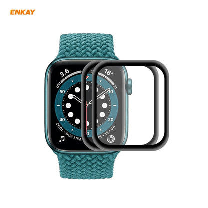 For Apple Watch 6/5/4/SE 40mm 2 PCS ENKAY Hat-Prince 3D Full Screen Soft PC Edge + PMMA HD Screen Protector Film - Watch Cases by ENKAY | Online Shopping UK | buy2fix