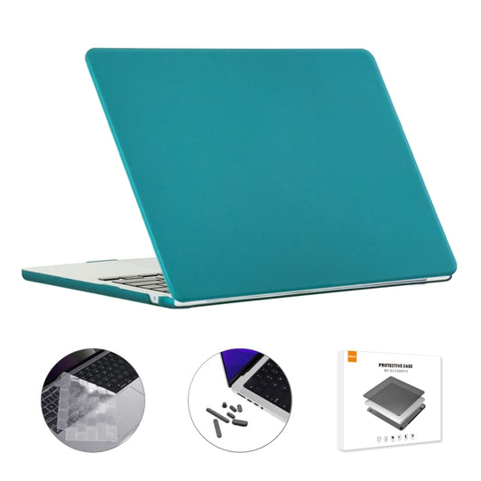 For MacBook Air 13.6 2022/2024 A2681 M2 / A3113 M3 US Version ENKAY 3 in 1 Matte Laptop Case with TPU Keyboard Film / Anti-dust Plugs (Dark Cyan) - MacBook Air Cases by ENKAY | Online Shopping UK | buy2fix