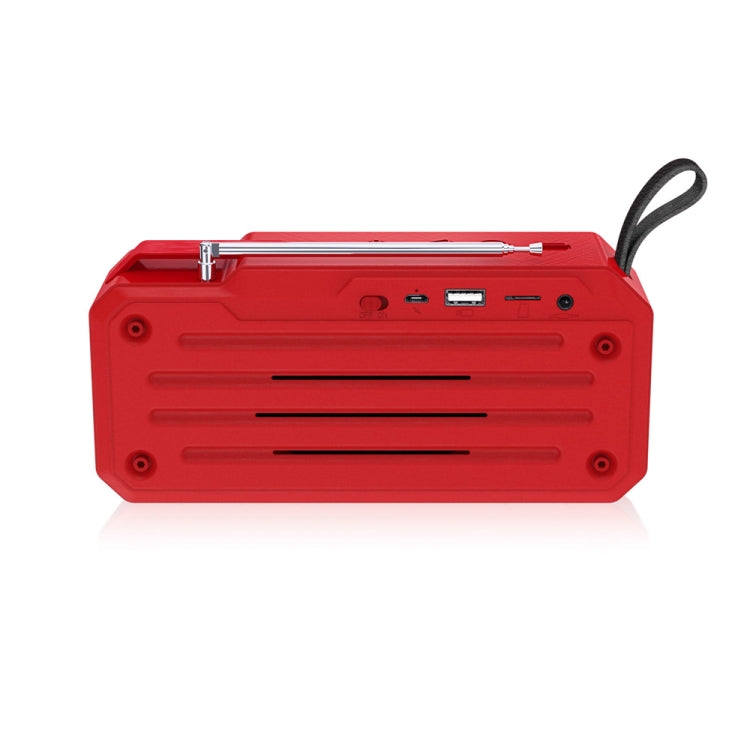 NewRixing NR4018FM TWS Portable Stereo Bluetooth Speaker, Support TF Card / FM / 3.5mm AUX / U Disk / Hands-free Call(Red) - Mini Speaker by New Rixing | Online Shopping UK | buy2fix