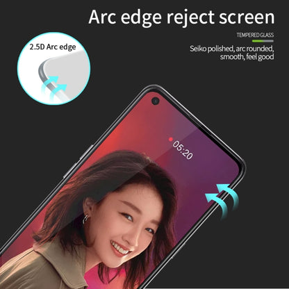 For OPPO Reno5 PINWUYO 9H 2.5D Full Screen Tempered Glass Film(Black) - OPPO Tempered Glass by PINWUYO | Online Shopping UK | buy2fix