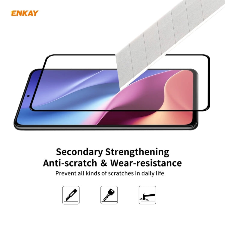 For Redmi K40 / K40 Pro / K40 Pro+ Hat-Prince ENKAY Clear TPU Shockproof Case Soft Anti-slip Cover + 0.26mm 9H 2.5D Full Glue Full Coverage Tempered Glass Protector Film - Xiaomi Cases by ENKAY | Online Shopping UK | buy2fix