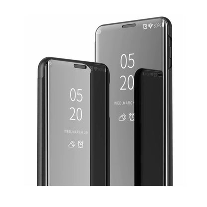 For Xiaomi Redmi Note 10 Pro Plated Mirror Horizontal Flip Leather Case with Holder(Black) - Xiaomi Accessories by buy2fix | Online Shopping UK | buy2fix