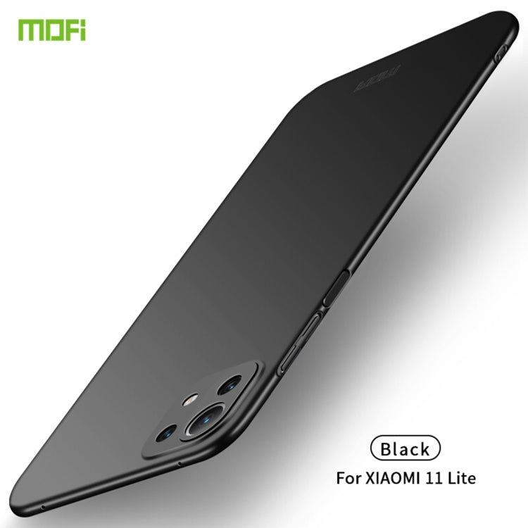 For Xiaomi Mi 11 Lite MOFI Frosted PC Ultra-thin Hard Case(Black) - Xiaomi Cases by MOFI | Online Shopping UK | buy2fix