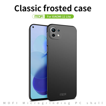 For Xiaomi Mi 11 Lite MOFI Frosted PC Ultra-thin Hard Case(Black) - Xiaomi Cases by MOFI | Online Shopping UK | buy2fix