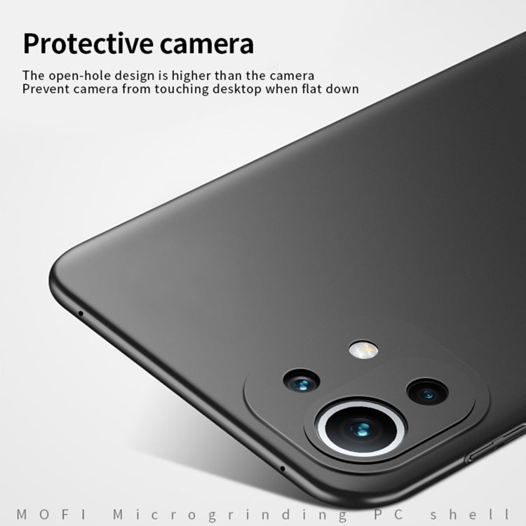 For Xiaomi Mi 11 Lite MOFI Frosted PC Ultra-thin Hard Case(Black) - Xiaomi Cases by MOFI | Online Shopping UK | buy2fix