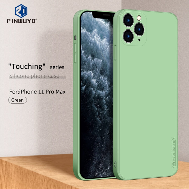 For iPhone 11 Pro Max PINWUYO Sense Series Liquid Silicone TPU Mobile Phone Case (Green) - iPhone 11 Pro Max Cases by PINWUYO | Online Shopping UK | buy2fix