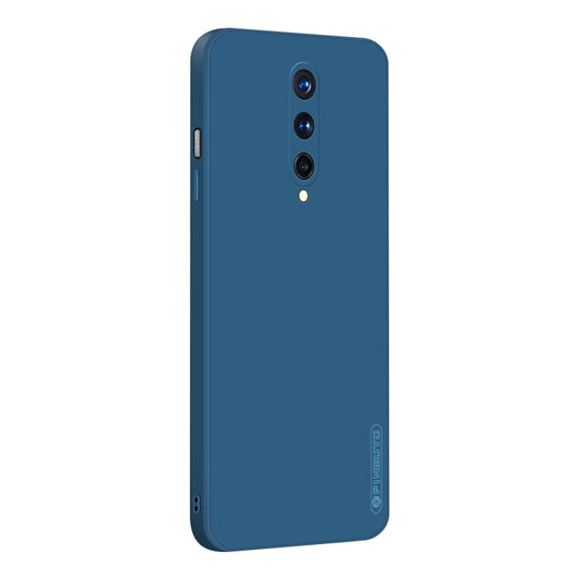 For OnePlus 8 PINWUYO Touching Series Liquid Silicone TPU Shockproof Case(Blue) - OnePlus Cases by PINWUYO | Online Shopping UK | buy2fix