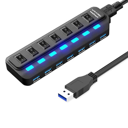 7 Ports USB 3.0 HUB Independent Switching Splitter -  by buy2fix | Online Shopping UK | buy2fix