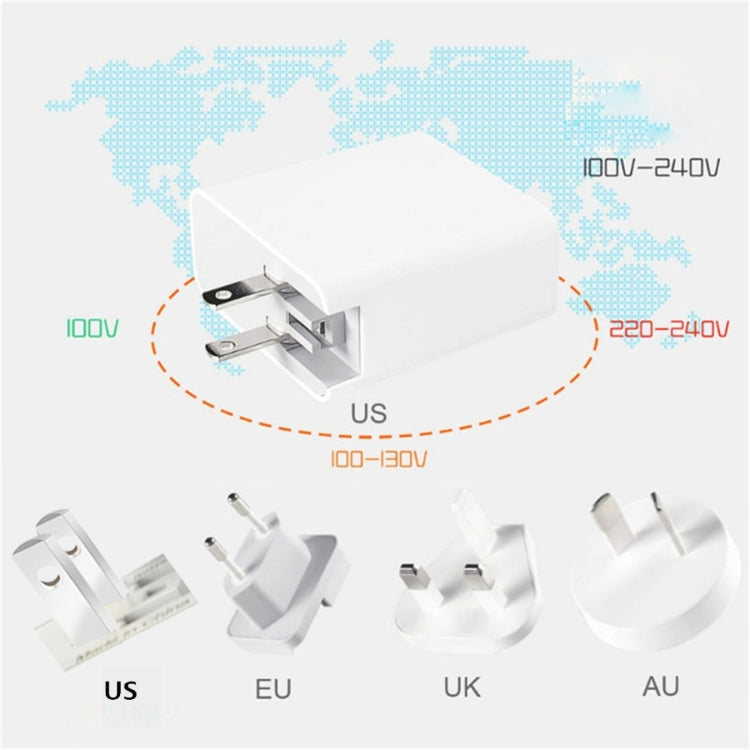 A6 65W QC 3.0 USB + PD USB-C / Type-C Dual Fast Charging Laptop Adapter + 1m USB-C / Type-C to USB-C / Type-C Data Cable Set for MacBook Series, US Plug + AU Plug - Cable & Adapter by buy2fix | Online Shopping UK | buy2fix