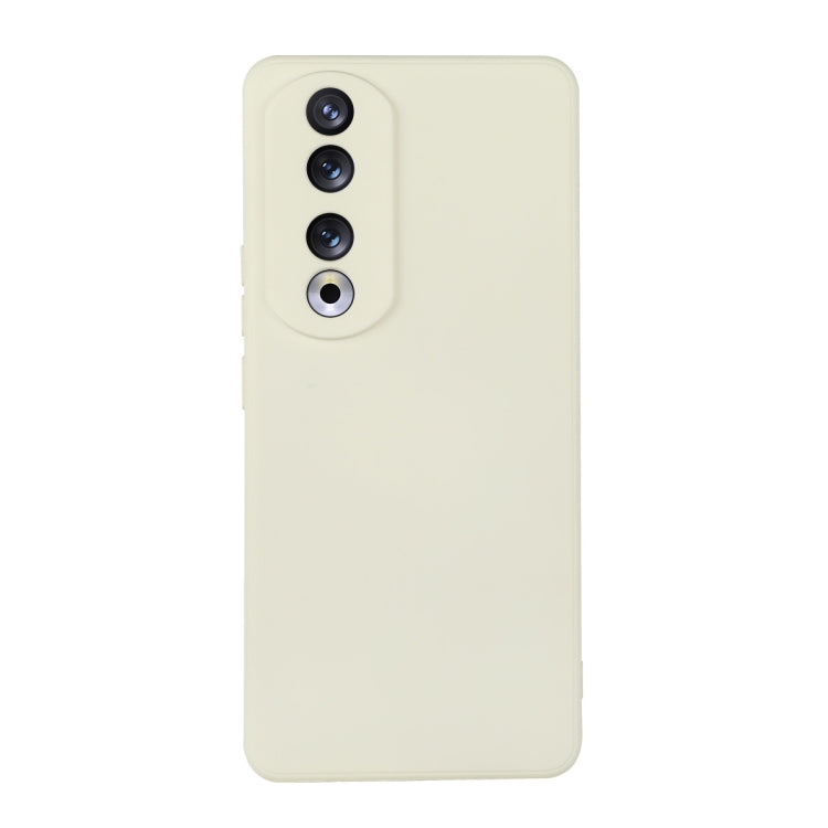 For Honor 90 Pro ENKAY Liquid Silicone Soft Shockproof Phone Case(Beige) - Honor Cases by ENKAY | Online Shopping UK | buy2fix