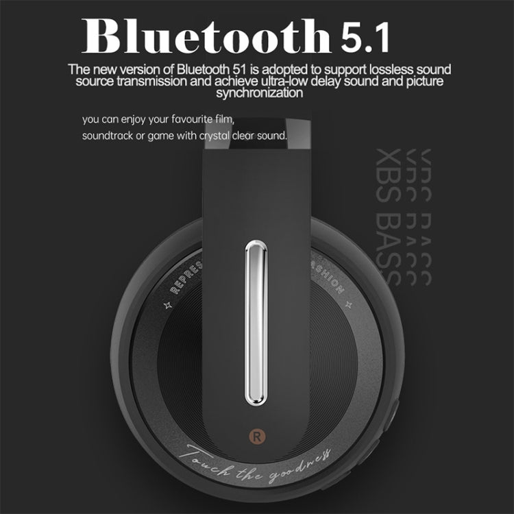 P6 Bluetooth 5.1 Wireless Stereo Headset with Microphone(Black) - Apple Accessories by buy2fix | Online Shopping UK | buy2fix