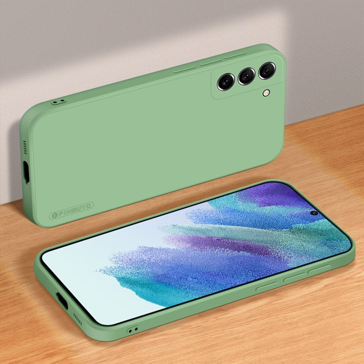 For Samsung Galaxy S21 FE 5G PINWUYO Sense Series Liquid Silicone TPU Phone Case(Green) - Galaxy Phone Cases by PINWUYO | Online Shopping UK | buy2fix