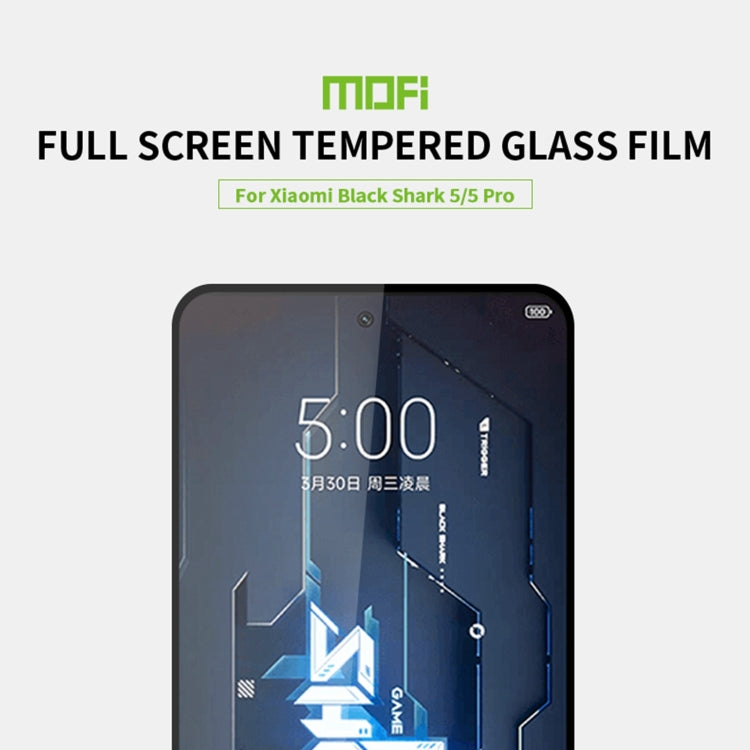 For Xiaomi Black Shark 5 / 5 Pro MOFI 9H 2.5D Full Screen Tempered Glass Film(Black) -  by MOFI | Online Shopping UK | buy2fix