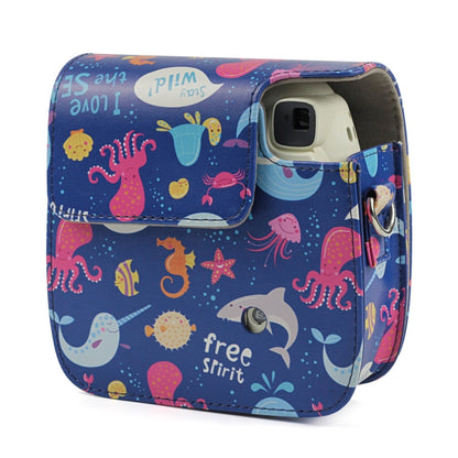 Ocean World Pattern Full Body Camera PU Leather Case Bag with Strap for FUJIFILM instax mini 9 / mini 8+ / mini 8 - Camera Accessories by buy2fix | Online Shopping UK | buy2fix