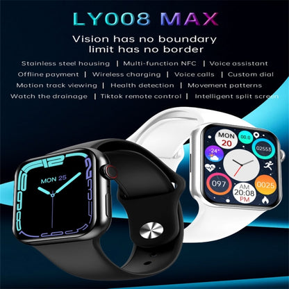 LY008 Max 1.9 inch Silicone Watchband Color Screen Smart Watch(Blue) - Smart Wear by buy2fix | Online Shopping UK | buy2fix