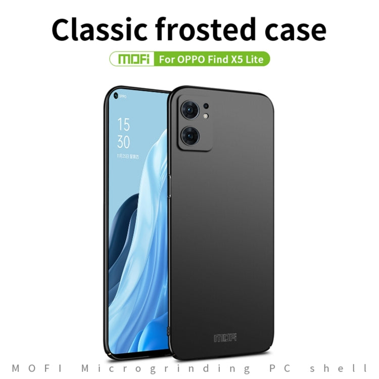 For OPPO Reno7 5G Global / Find X5 Lite MOFI Frosted PC Ultra-thin Hard Case(Red) - OPPO Cases by MOFI | Online Shopping UK | buy2fix