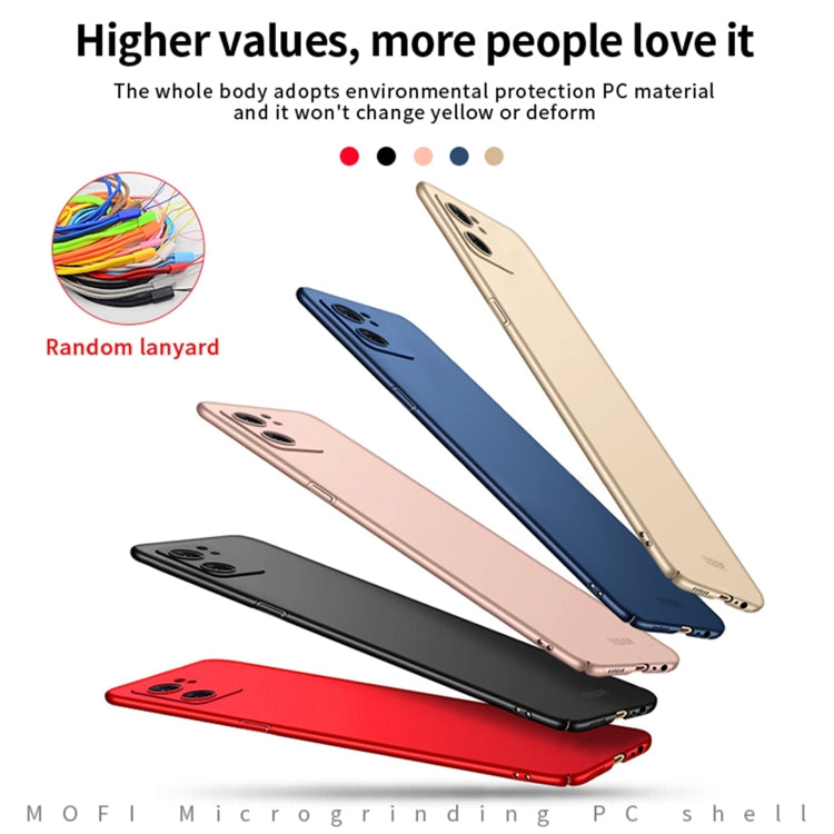 For OPPO Reno7 5G Global / Find X5 Lite MOFI Frosted PC Ultra-thin Hard Case(Red) - OPPO Cases by MOFI | Online Shopping UK | buy2fix