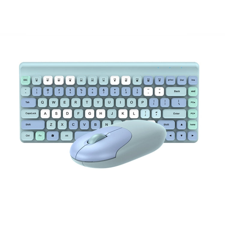 QW02 Wireless Keyboard Mouse Set(Blue) - Wireless Keyboard by buy2fix | Online Shopping UK | buy2fix