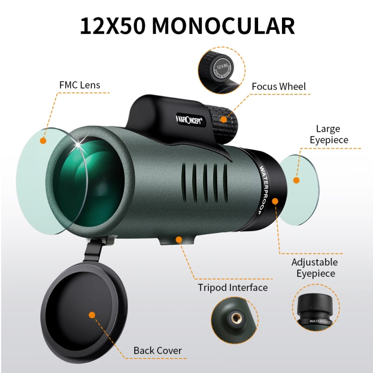 KF33.008 K&F Concept BAK4 Prism IP68 Waterproof Compact Monocular Scope - Monocular Binoculars by buy2fix | Online Shopping UK | buy2fix