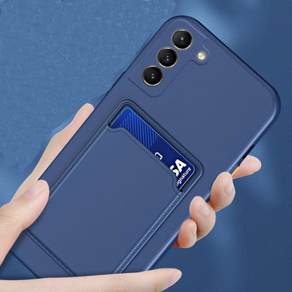 For Samsung Galaxy A34 5G Skin Feel Card TPU Contrast Color Button Phone Case(Dark Blue) - Galaxy Phone Cases by buy2fix | Online Shopping UK | buy2fix