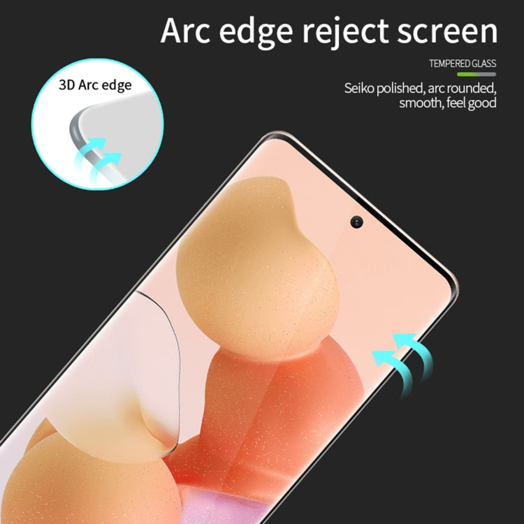 For OPPO Reno9 / Reno9 Pro / Reno9 Pro+ PINWUYO 9H 3D Hot Bending Tempered Glass Film(Black) - OPPO Tempered Glass by PINWUYO | Online Shopping UK | buy2fix