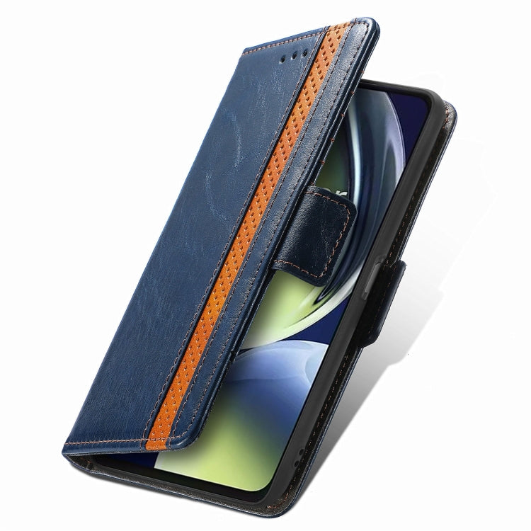 For OnePlus Nord CE 3 Lite CaseNeo Splicing Dual Magnetic Buckle Leather Phone Case(Blue) - OnePlus Cases by buy2fix | Online Shopping UK | buy2fix