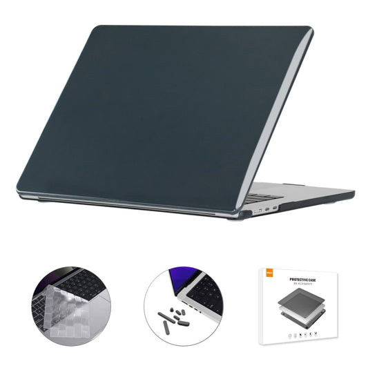 For MacBook Air 15.3 A2941 ENKAY US Version 3 in 1 Crystal Protective Case with TPU Keyboard Film & Anti-dust Plugs(Black) - MacBook Air Cases by ENKAY | Online Shopping UK | buy2fix