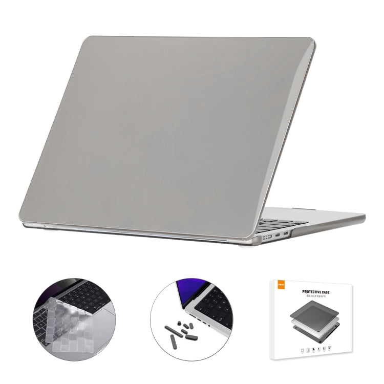 For MacBook Air 15.3 A2941 ENKAY EU Version 3 in 1 Crystal Protective Case with TPU Keyboard Film & Anti-dust Plugs(Grey) - MacBook Air Cases by ENKAY | Online Shopping UK | buy2fix