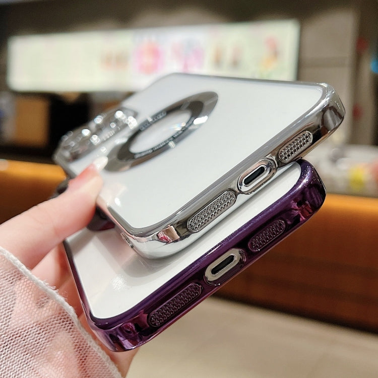 For iPhone 15 Pro Max Magsafe Electroplating TPU Phone Case(Purple) - iPhone 15 Pro Max Cases by buy2fix | Online Shopping UK | buy2fix