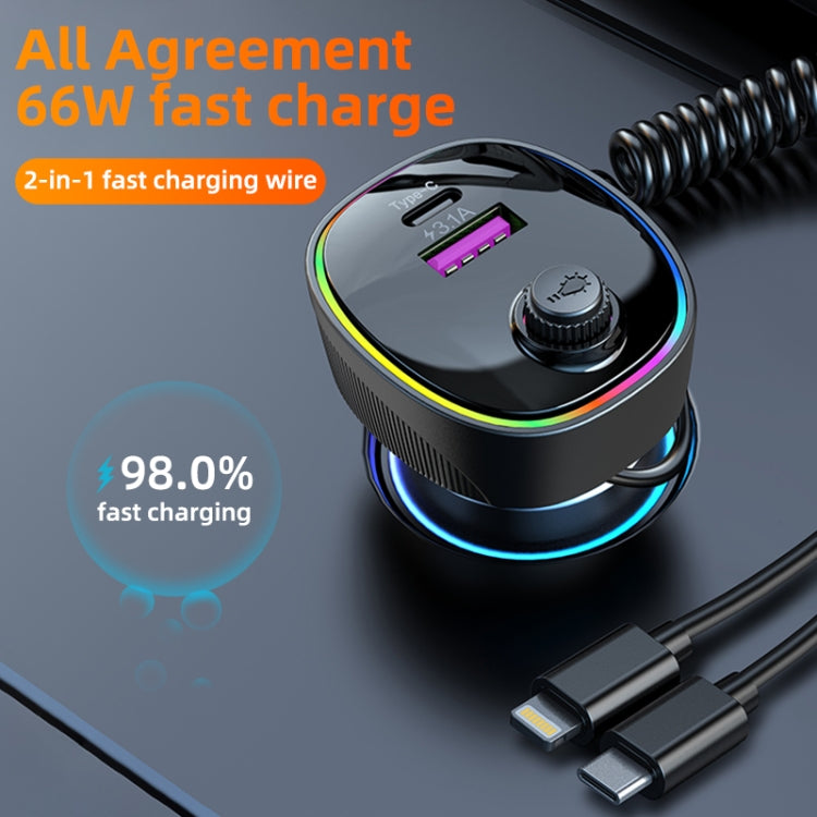 K11 Portable USB + Type-C PD Car Charger Phone Tablet Fast Charging Adapter - Car Charger by buy2fix | Online Shopping UK | buy2fix