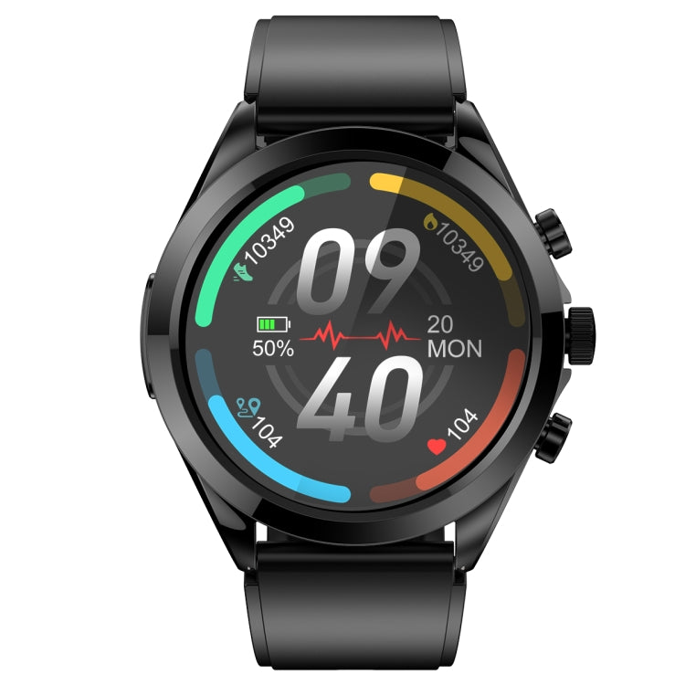 ET440 1.39 inch Color Screen Smart Silicone Strap Watch,Support Heart Rate / Blood Pressure / Blood Oxygen / Blood Glucose Monitoring(Black) - Smart Watches by buy2fix | Online Shopping UK | buy2fix