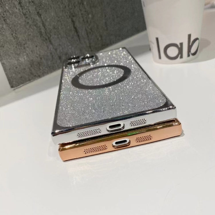 For iPhone 11 Pro Square Gradient Magsafe Electroplating TPU Phone Case(Black) - iPhone 11 Pro Cases by buy2fix | Online Shopping UK | buy2fix