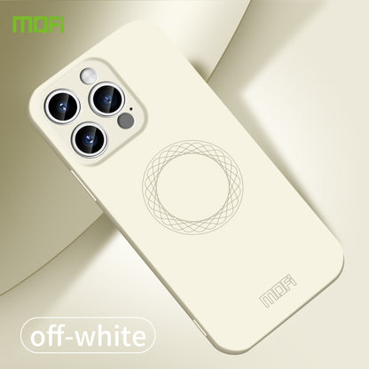 For iPhone 15 Pro Max MOFI Qin Series Magsafe Skin Feel All-inclusive Silicone Phone Case(Beige) - iPhone 15 Pro Max Cases by MOFI | Online Shopping UK | buy2fix