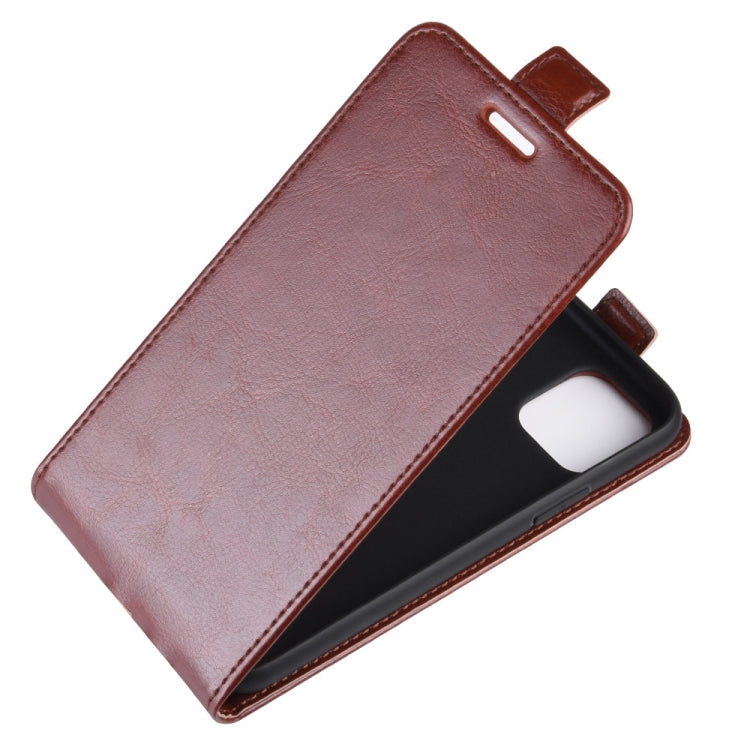 For iPhone 11 Crazy Horse Vertical Flip Leather Protective Case (Brown) - iPhone 11 Cases by buy2fix | Online Shopping UK | buy2fix