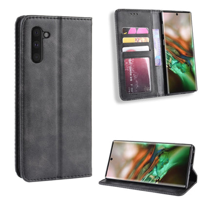 Magnetic Buckle Retro Crazy Horse Texture Horizontal Flip Leather Case for Galaxy Note 10 , with Holder & Card Slots & Photo Frame(Black) - Galaxy Phone Cases by buy2fix | Online Shopping UK | buy2fix