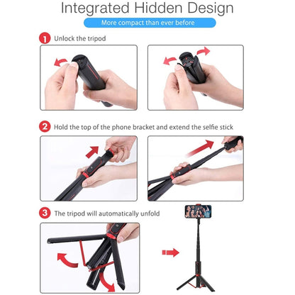 M18 Portable Selfie Stick Remote Control Mobile Phone Holder(Red) - Consumer Electronics by buy2fix | Online Shopping UK | buy2fix