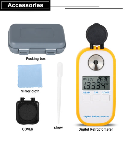 DR201 Digital Salt Refractometer Salinity Specific Gravity Meter 0~28% Refractometer Food Salt Content Tester Sodium Chloride NaCl - Consumer Electronics by buy2fix | Online Shopping UK | buy2fix