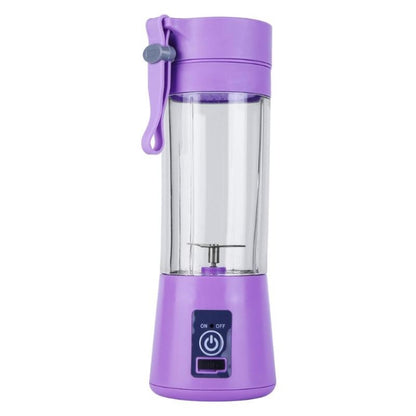 USB Rechargeable Electric Automatic Vegetable Fruit Citrus Orange Juice Maker Cup Mixer Bottle (380ML)(2 Blades Purple) - Home & Garden by buy2fix | Online Shopping UK | buy2fix