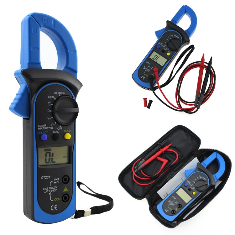 ANENG ST201 AC And DC Digital Clamp Multimeter Voltage And Current Measuring Instrument Tester( Blue) - Consumer Electronics by ANENG | Online Shopping UK | buy2fix